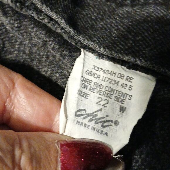 Chic Black Denim Jeans Size 22 - Picture 8 of 8